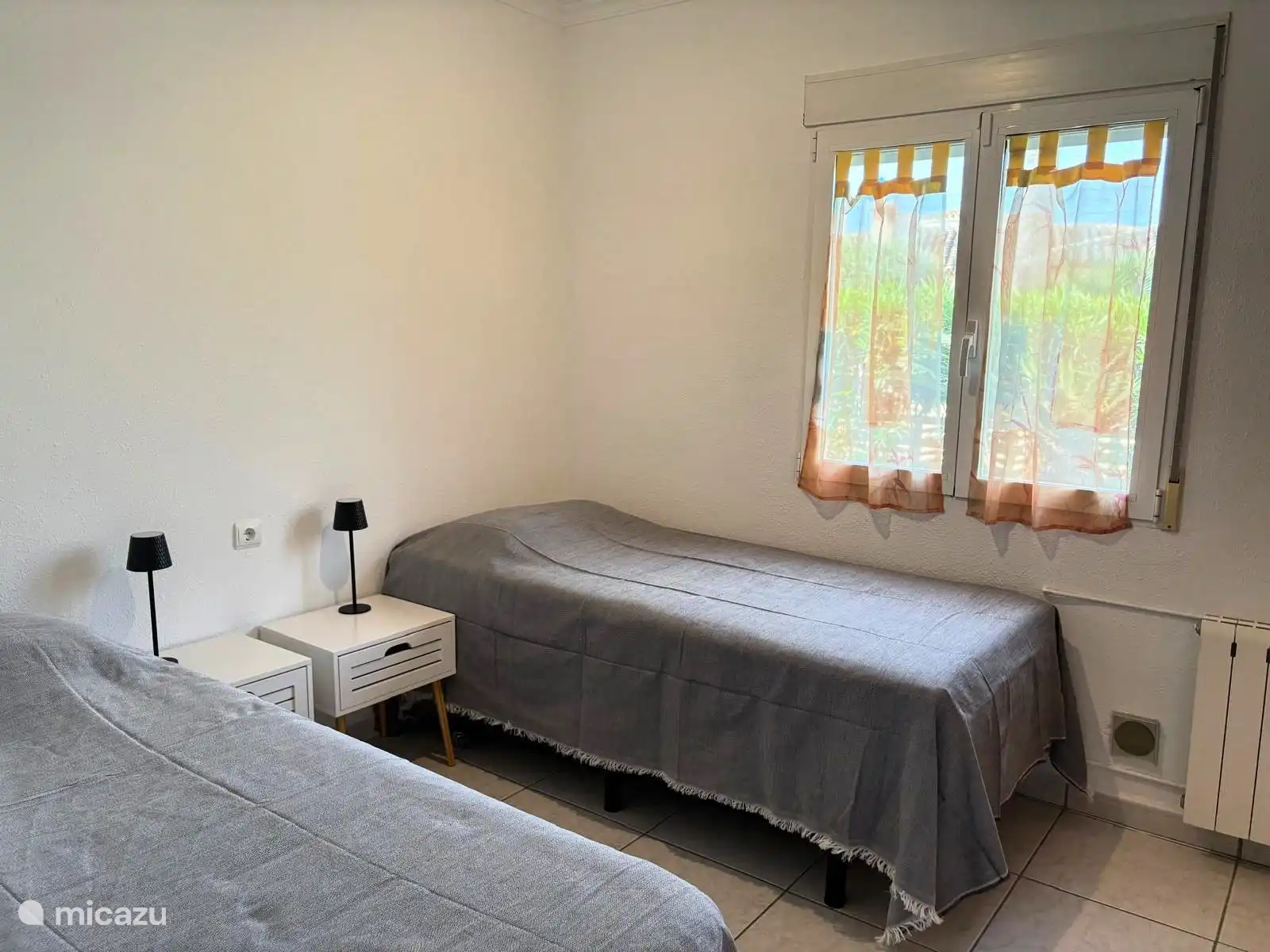 Slaapkamer 3 met twee eenpersoonsbedden